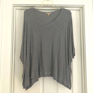Bordeaux gray ribbed tee Anthropologie